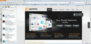 Yoono als Pop-up-Leiste im Browser Yoono als Pop-up-Leiste im Browser